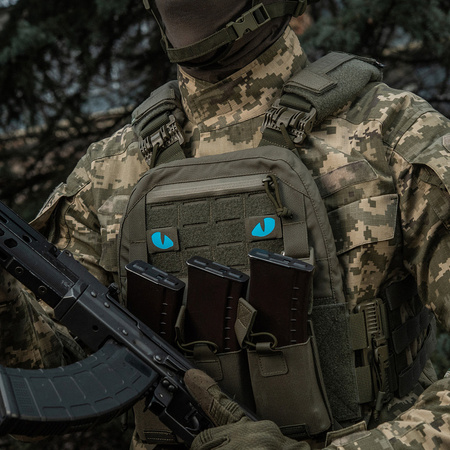 Naszywka Tiger Eyes Laser Cut (para)  - Ranger Green/Blue