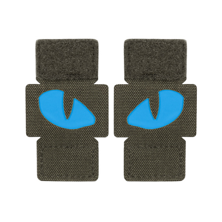 Naszywka Tiger Eyes Laser Cut (para)  - Ranger Green/Blue