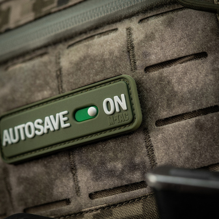 Naszywka Autosave PVC  - Olive