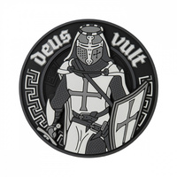 Naszywka Deus Vult 3D PVC  - Black