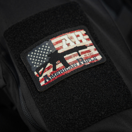 M-Tac Naszywka AR-15 American Rifle (80x50 mm)  - Black/GID