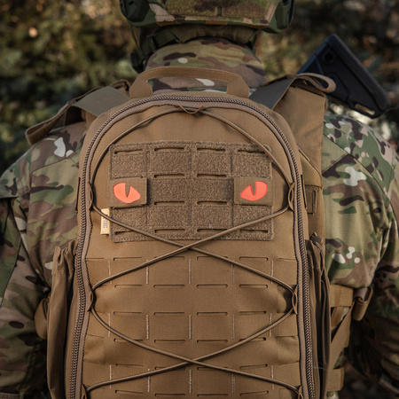 Naszywka Tiger Eyes Laser Cut (para)  - Coyote/Red