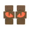 Naszywka Tiger Eyes Laser Cut (para)  - Coyote/Red