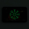 Naszywka Vegvisir/Drakkar (80x50 mm)  - Black/GID