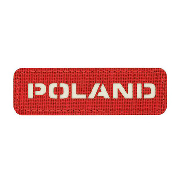 Naszywka Poland 25x80 Laser Cut - Red/White