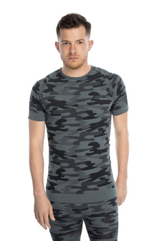 Koszulka termoaktywna MILITARY 01, rękaw krótki, męska - Steel Grey