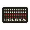 Naszywka Polska (z flagą) 50x80 Laser Cut  - Black/White/Red