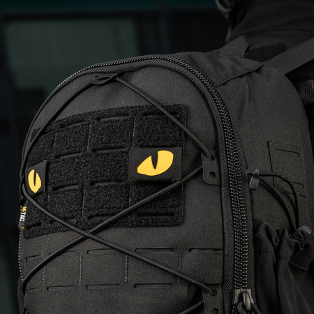Naszywka Tiger Eyes Laser Cut (para)  - Black/Yellow