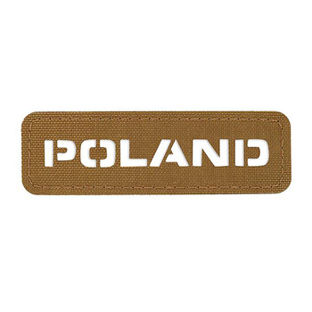 Naszywka Poland (przechodzi na wylot) 25x80 Laser Cut - Coyote