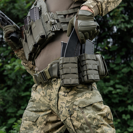 M-Tac Ładownica do AK/AR Otwarta Podwójna Laser Cut  - Ranger Green