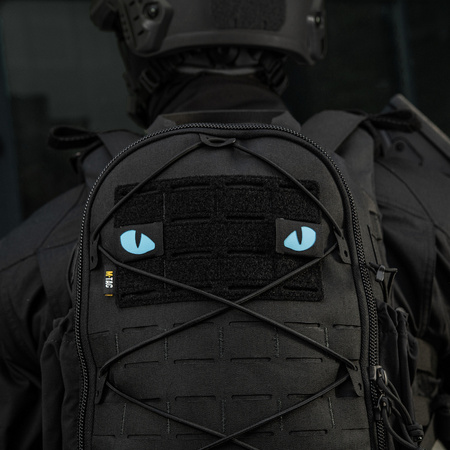 Naszywka Tiger Eyes Laser Cut (para)  - Black/Blue