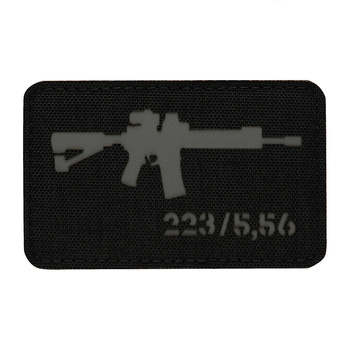 Naszywka AR-15 223/5,56 - Black/Grey
