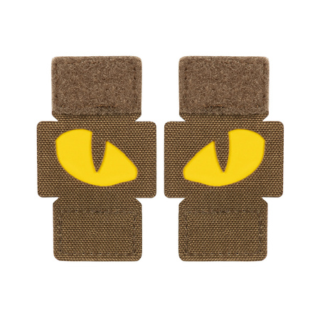 Naszywka Tiger Eyes Laser Cut (para)  - Coyote/Yellow