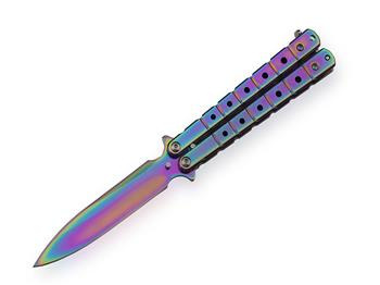Nóż Motylek Rainbow N-495E