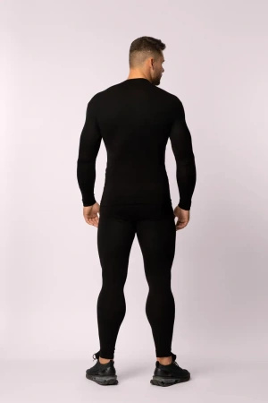 Legginsy termoaktywne MERINO, męskie - Black