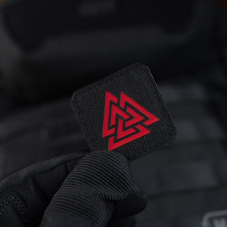 Naszywka Valknut Laser Cut  - Black/Red