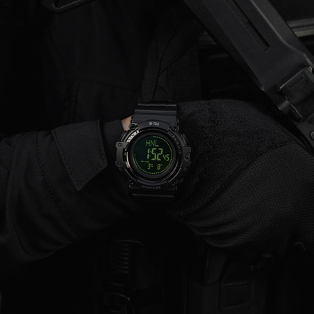 Zegarek Taktyczny Z Kompasem 2233  - Black