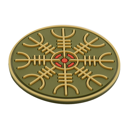 Naszywka Hełm Grozy PVC  - Olive