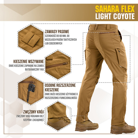 Spodnie Sahara Flex Light  - Coyote