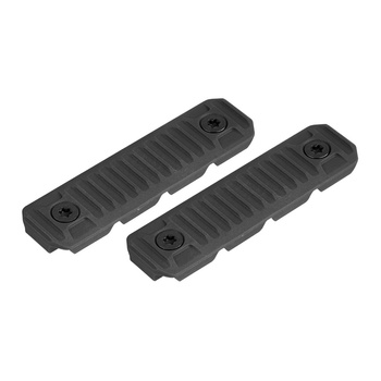 Strike Industries - Długie osłony szyny M-LOK z systemem zarządzania kablami - 2 szt. - SI-AR-CM-COVER-L-BK
