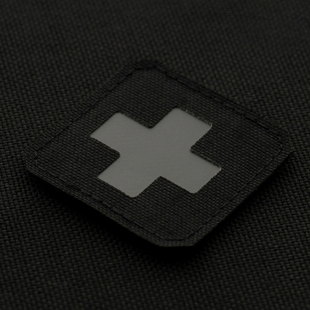 Naszywka Medic Cross Laser Cut  - Black/Grey