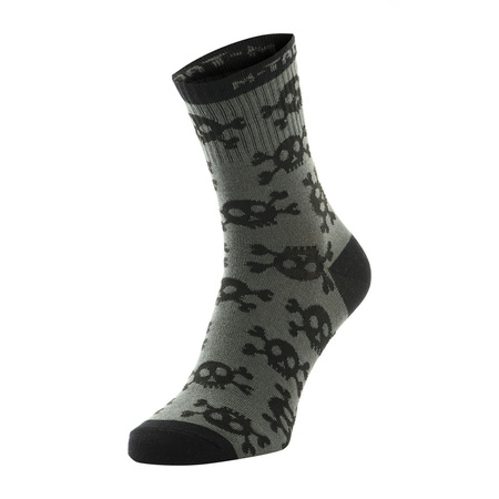 Lekkie Skarpetki mk.3 Pirate Skull  - Olive