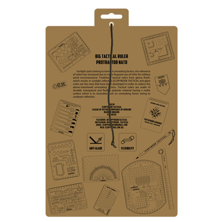Ecopybook Tactical Linijka Big Protractor NATO  - Color