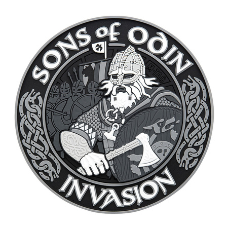 Naszywka Sons of Odin 3D PVC  - Black/Grey