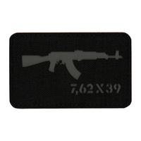 Naszywka AKM 7,62x39 Laser Cut  - Black/Grey