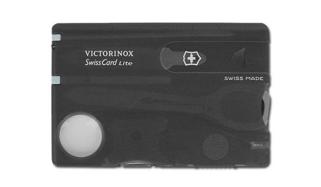 Victorinox - Swiss Card - Lite - Przezroczysty Czarny - 0.7333.T3