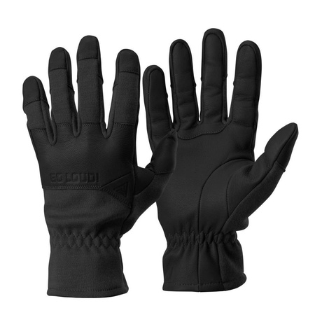 Direct Action - Rękawice Taktyczne Crocodile FR Gloves Long® - Kozia skóra - Czarne - GL-CRFL-NMX-BLK