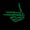 Naszywka Skeleton shooter (Haft)  - Black