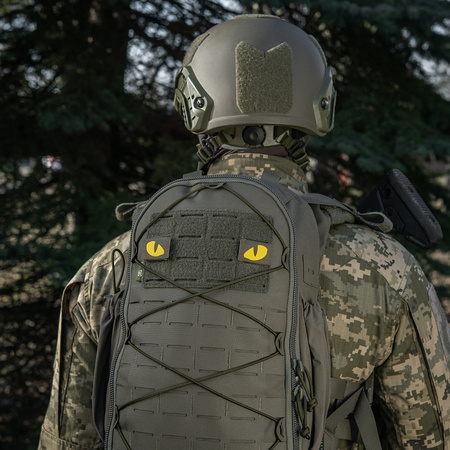 Naszywka Tiger Eyes Laser Cut (para)  - Ranger Green/Yellow