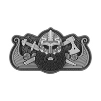 Naszywka Vikings Drakkar  - Black/Grey