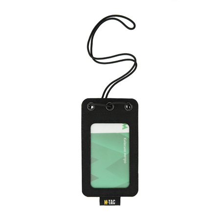 Pokrowiec na identyfikator z przezroczystym panelem  - Black