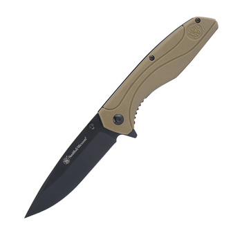Smith&Wesson - Nóż składany Drop Point FDE Nylon - 1084312