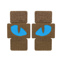Naszywka Tiger Eyes Laser Cut (para)  - Coyote/Blue
