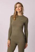 Koszulka termoaktywna MERINO, rękaw długi, damska - Green
