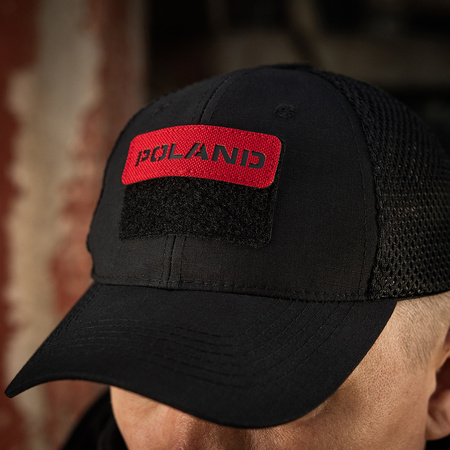 M-Tac naszywka Poland 25x80 Laser Cut  - Red/Black