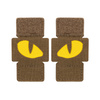 Naszywka Tiger Eyes Laser Cut (para)  - Coyote/Yellow