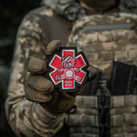 Naszywka Paramedic Miś (Haftowana)  - Pink/Black