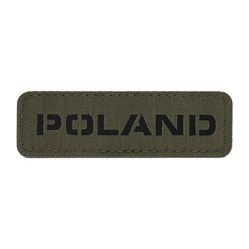Naszywka Poland 25x80 Laser Cut - Ranger Green/Black