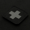 Naszywka Medic Cross Laser Cut  - Black/Grey