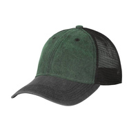 Helikon - Czapka z daszkiem Trucker - Washed Dark Green / Washed Black - CZ-PTC-CW-1F1CC