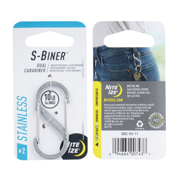 Nite Ize - S-Biner #2 - Stalowy - SB2-03-11