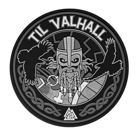Naszywka Til Valhall PVC  - Grey/Black