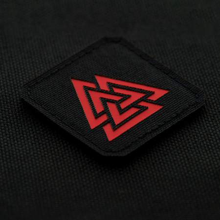 Naszywka Valknut Laser Cut  - Black/Red