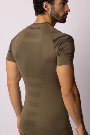 Koszulka termoaktywna TACTICAL, rękaw krótki, męska -	Forest Green