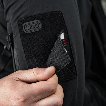 Naszywka Polska (z flagą) 50x80 Laser Cut  - Black/White/Red