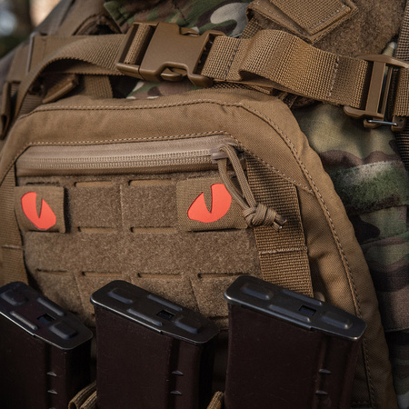 Naszywka Tiger Eyes Laser Cut (para)  - Coyote/Red